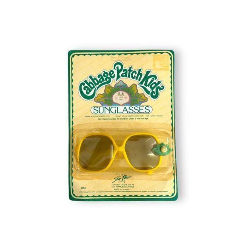 Rare YELLOW Cabbage Patch Kids Sunglasses 1984 New Vintage Star Power 6750